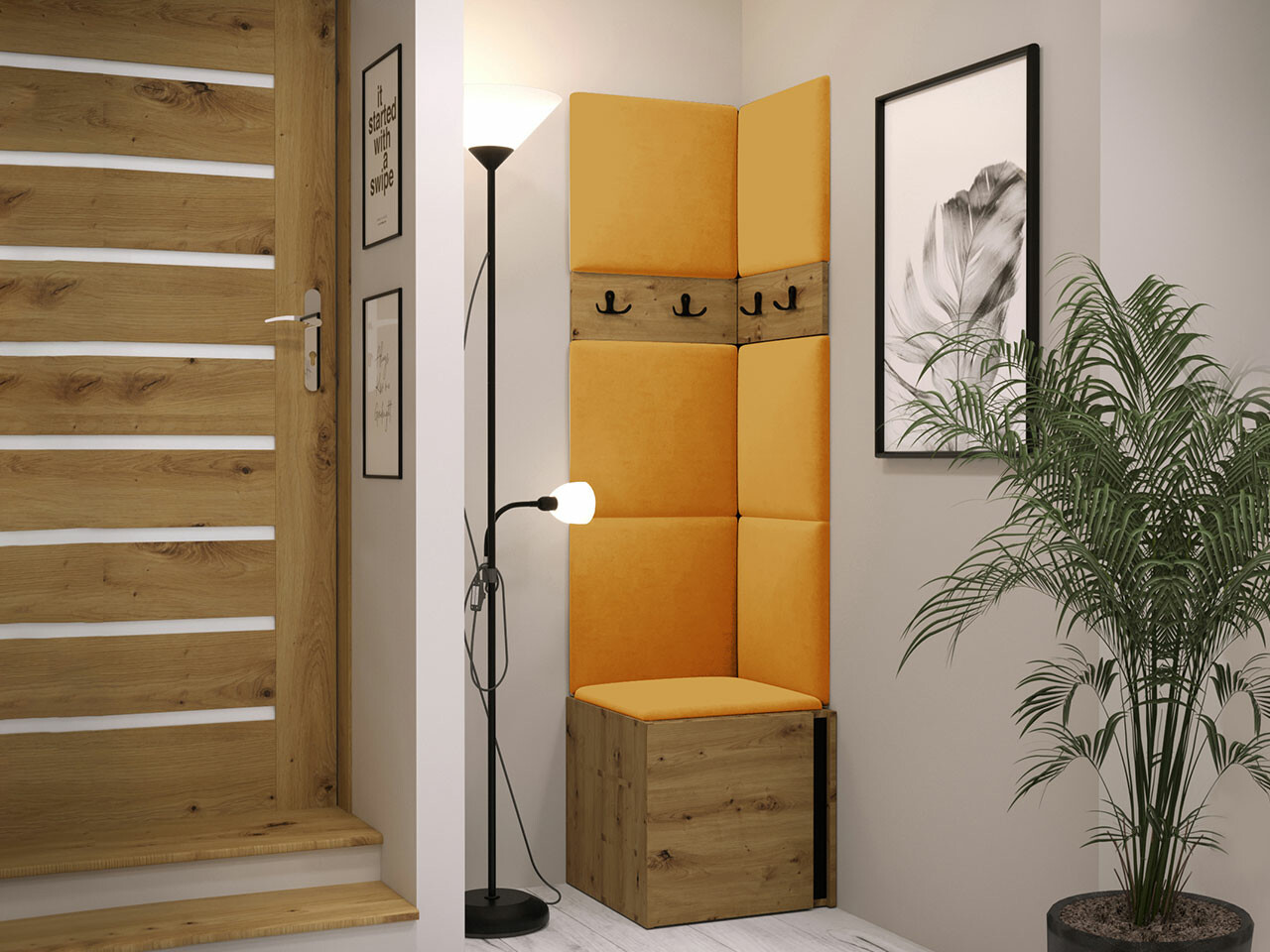 Gangmeubelset Hartford 347 (Artisan eiken + Zwart)