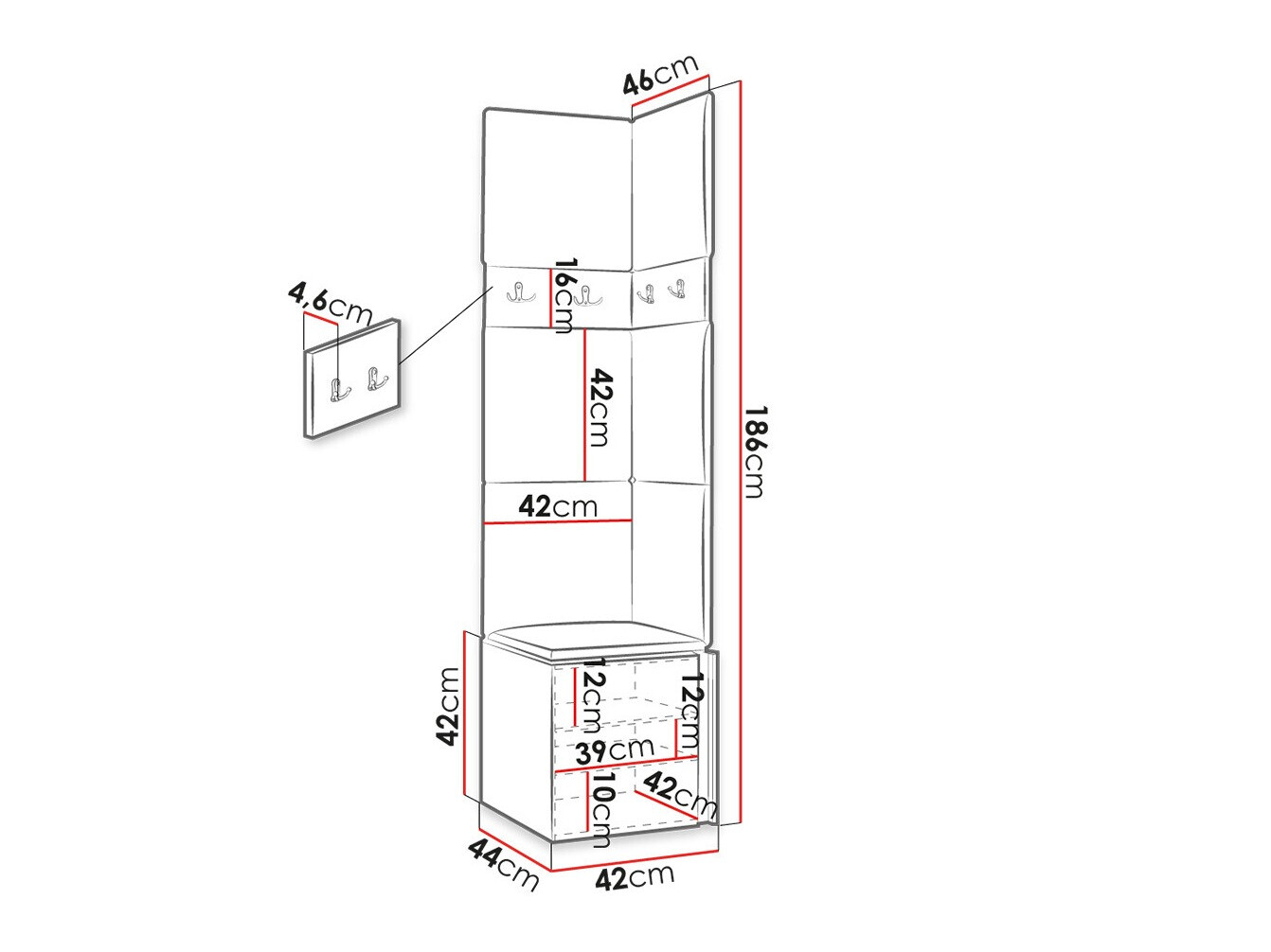 Gangmeubelset Hartford 347 (Wit)