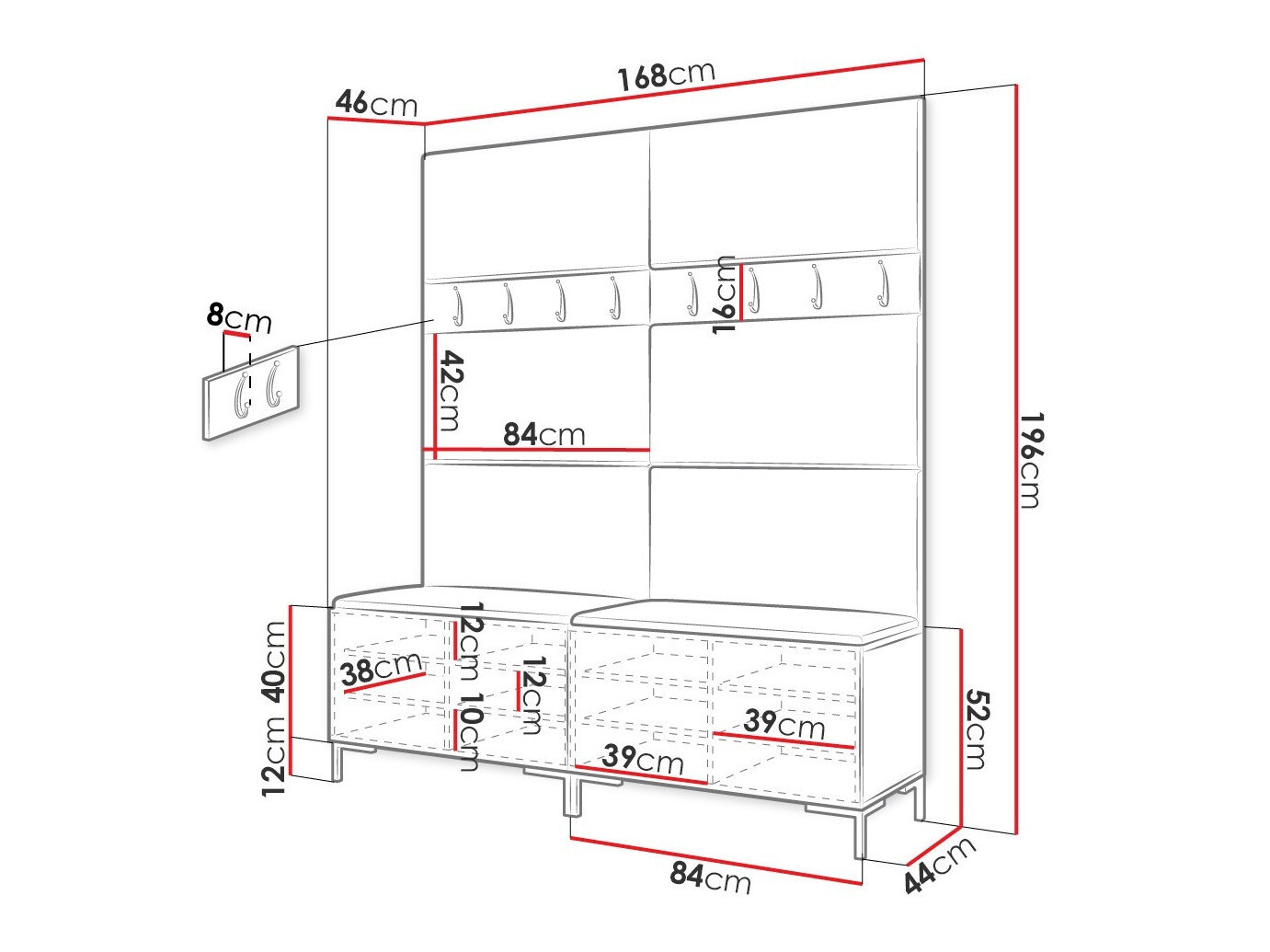 Gangmeubelset Tivsoa 101 (Zwart)