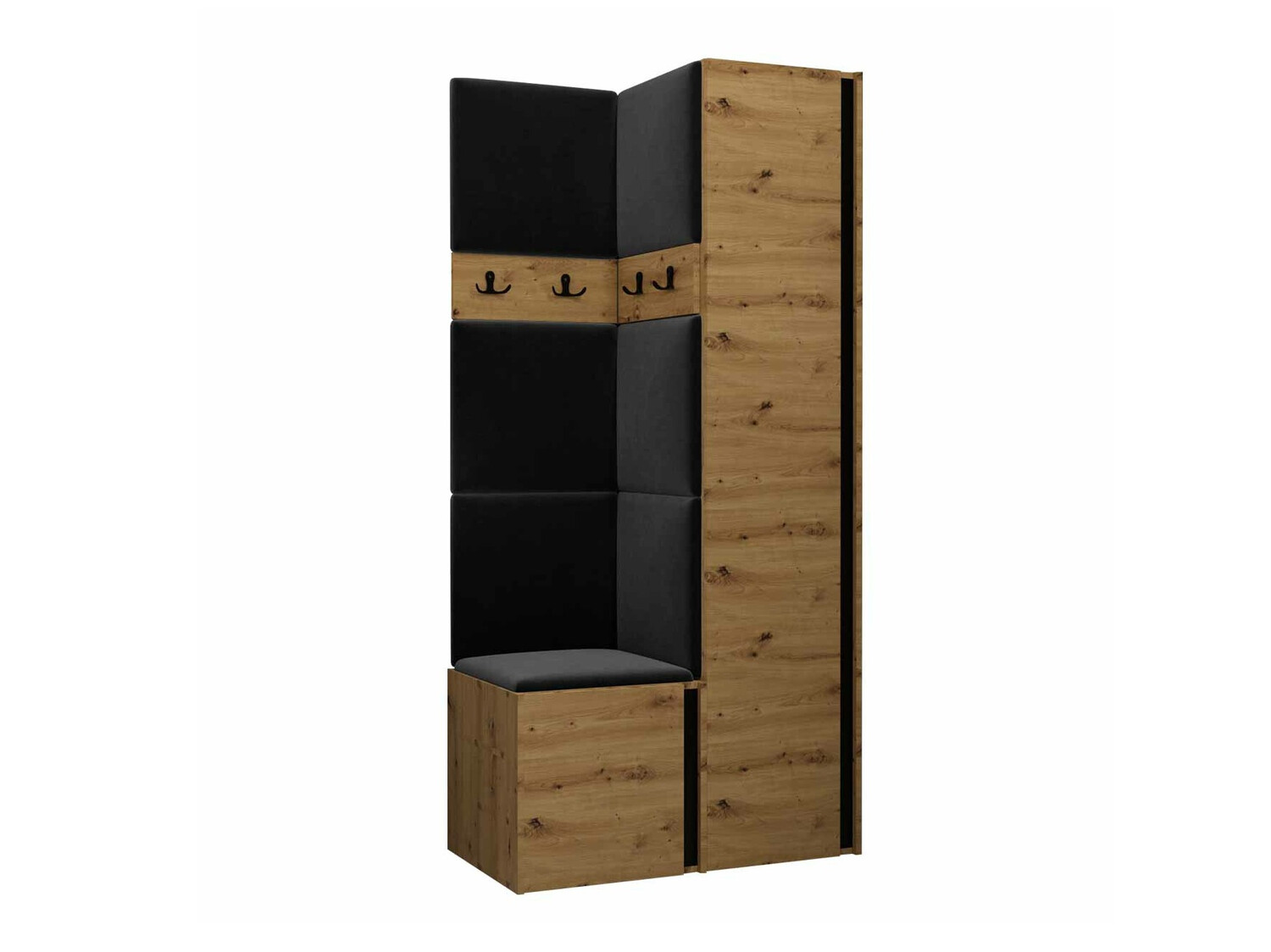 Gangmeubelset Hartford 348 (Artisan eiken + Zwart)