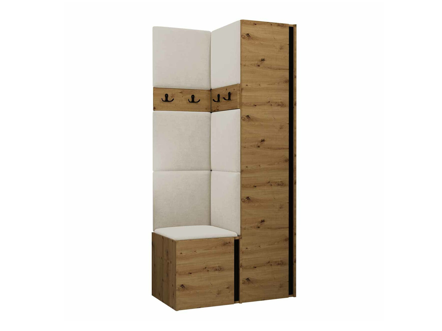 Gangmeubelset Pinis XXIV (Artisan eiken + Zwart)