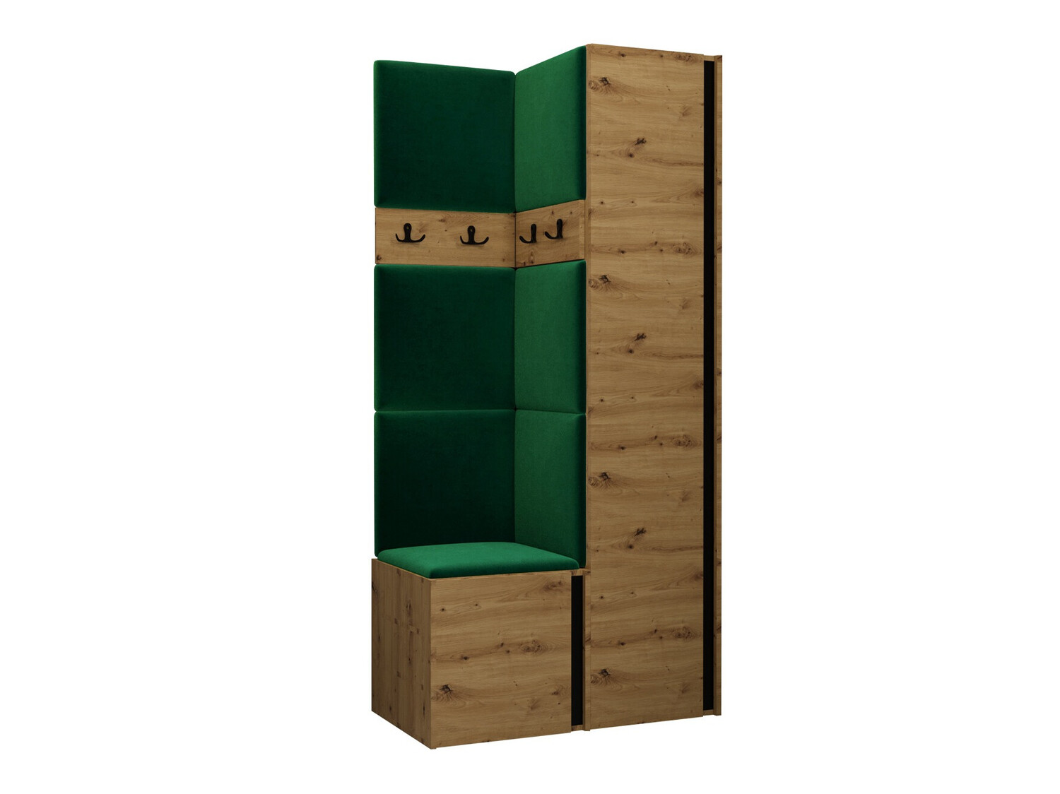 Gangmeubelset Pinis XXIV (Artisan eiken + Zwart)