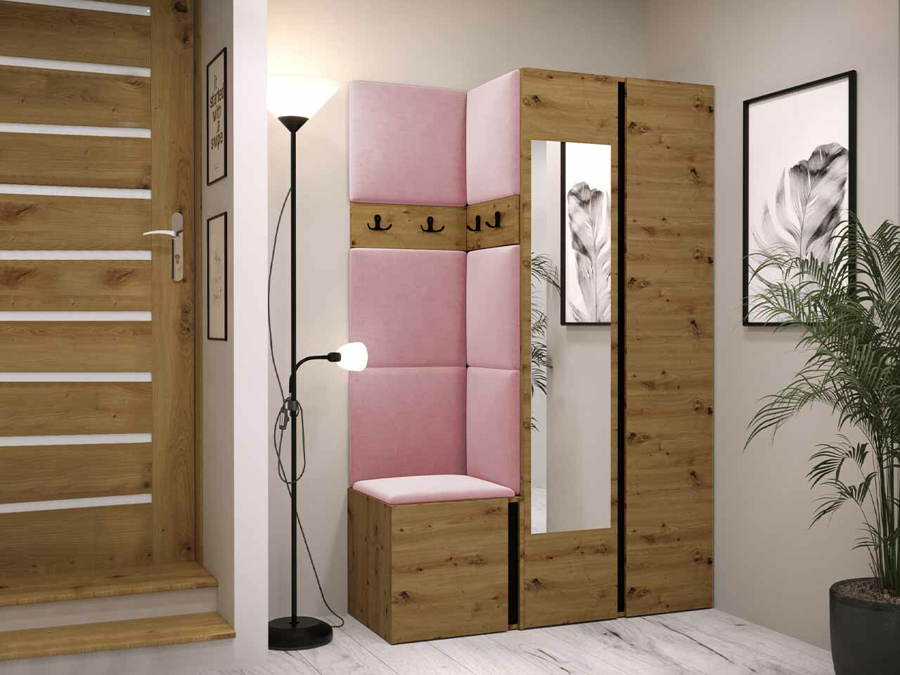 Gangmeubelset Hartford 350 (Artisan eiken + Zwart)