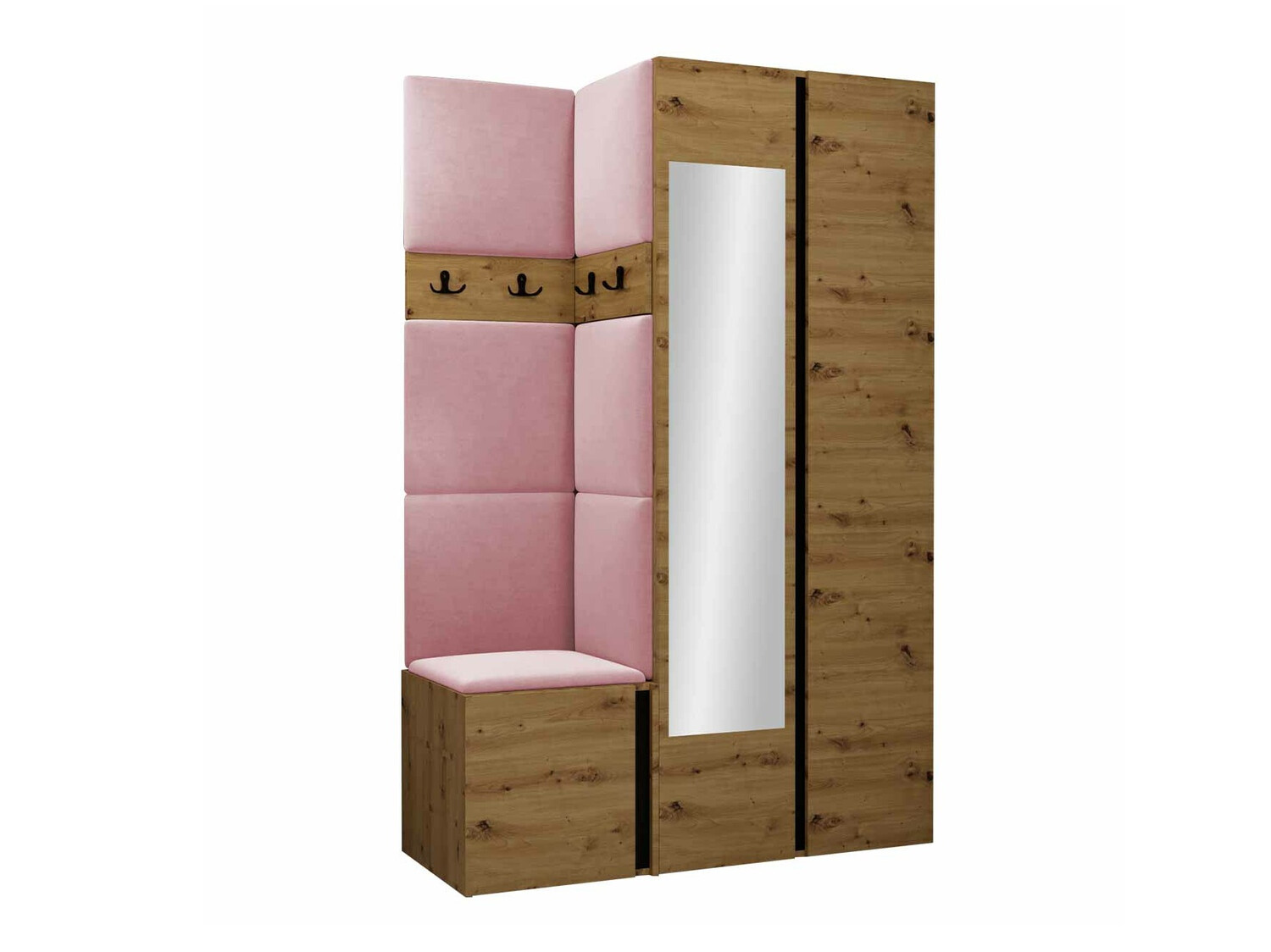 Gangmeubelset Hartford 350 (Artisan eiken + Zwart)