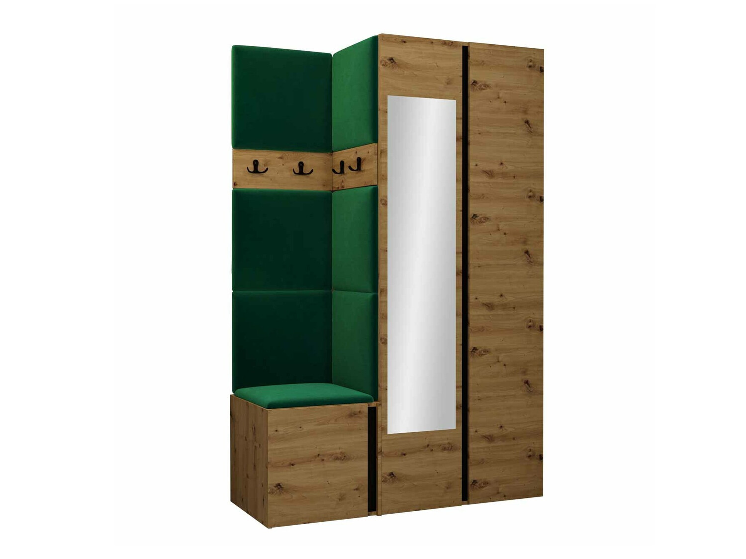 Gangmeubelset Hartford 350 (Artisan eiken + Zwart)