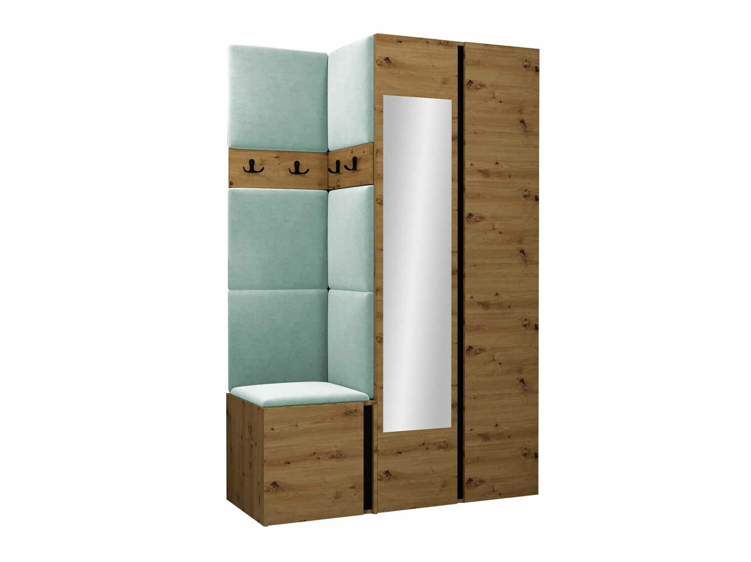 Gangmeubelset Pinis XXVI (Artisan eiken + Zwart)