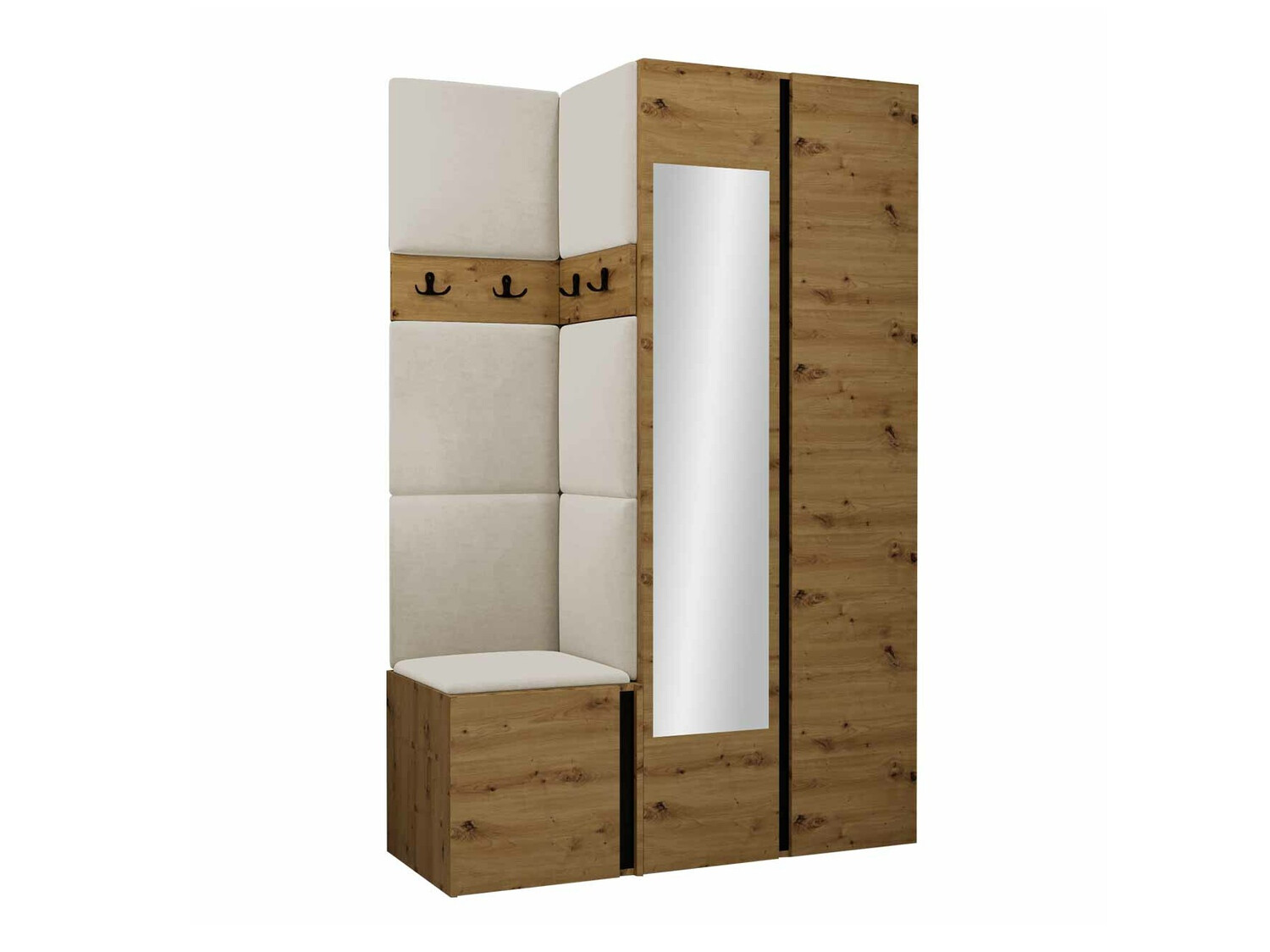 Gangmeubelset Pinis XXVI (Artisan eiken + Zwart)