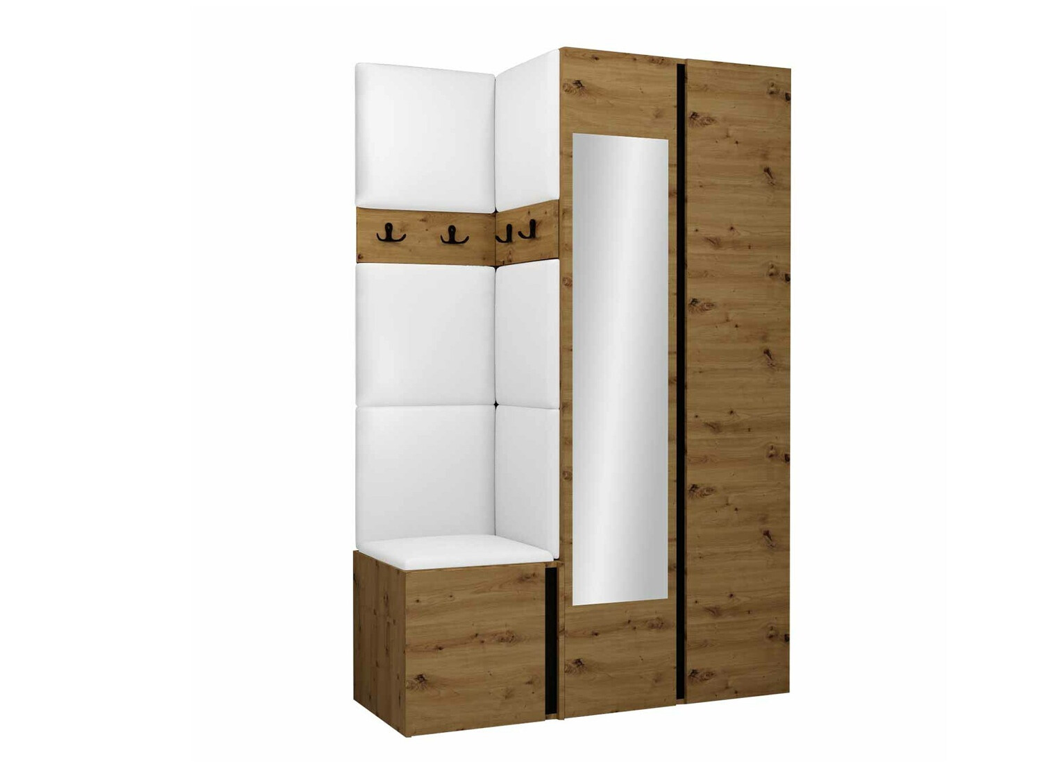 Gangmeubelset Pinis XXVI (Artisan eiken + Zwart)