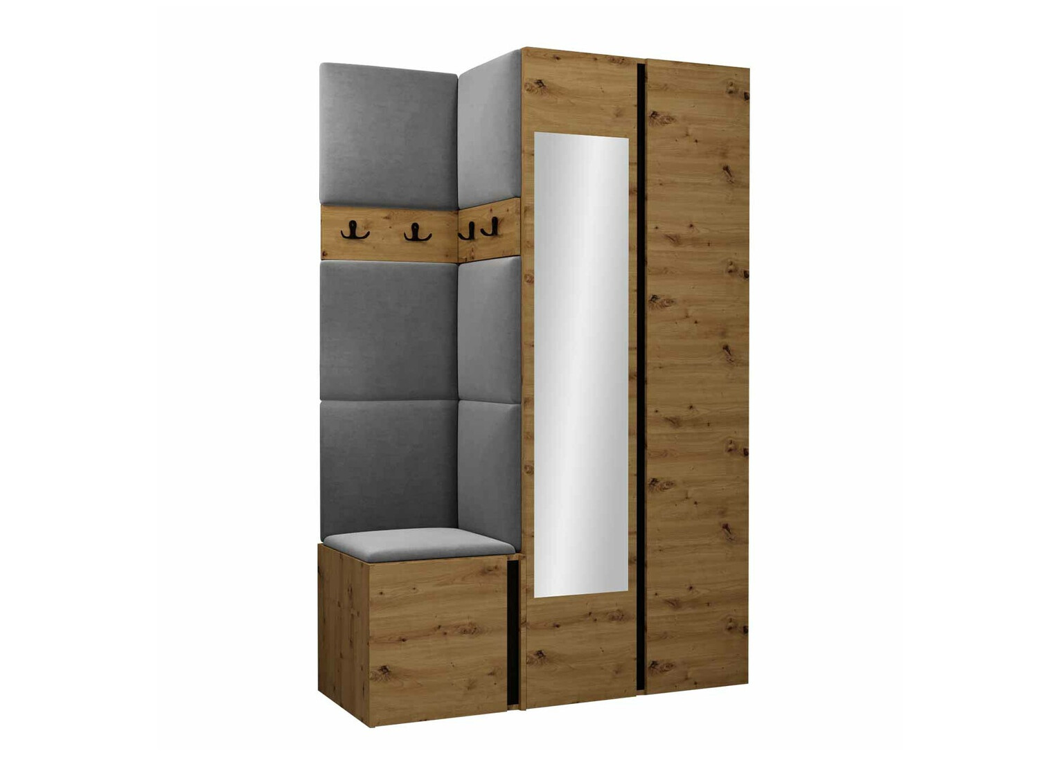 Gangmeubelset Pinis XXVI (Artisan eiken + Zwart)