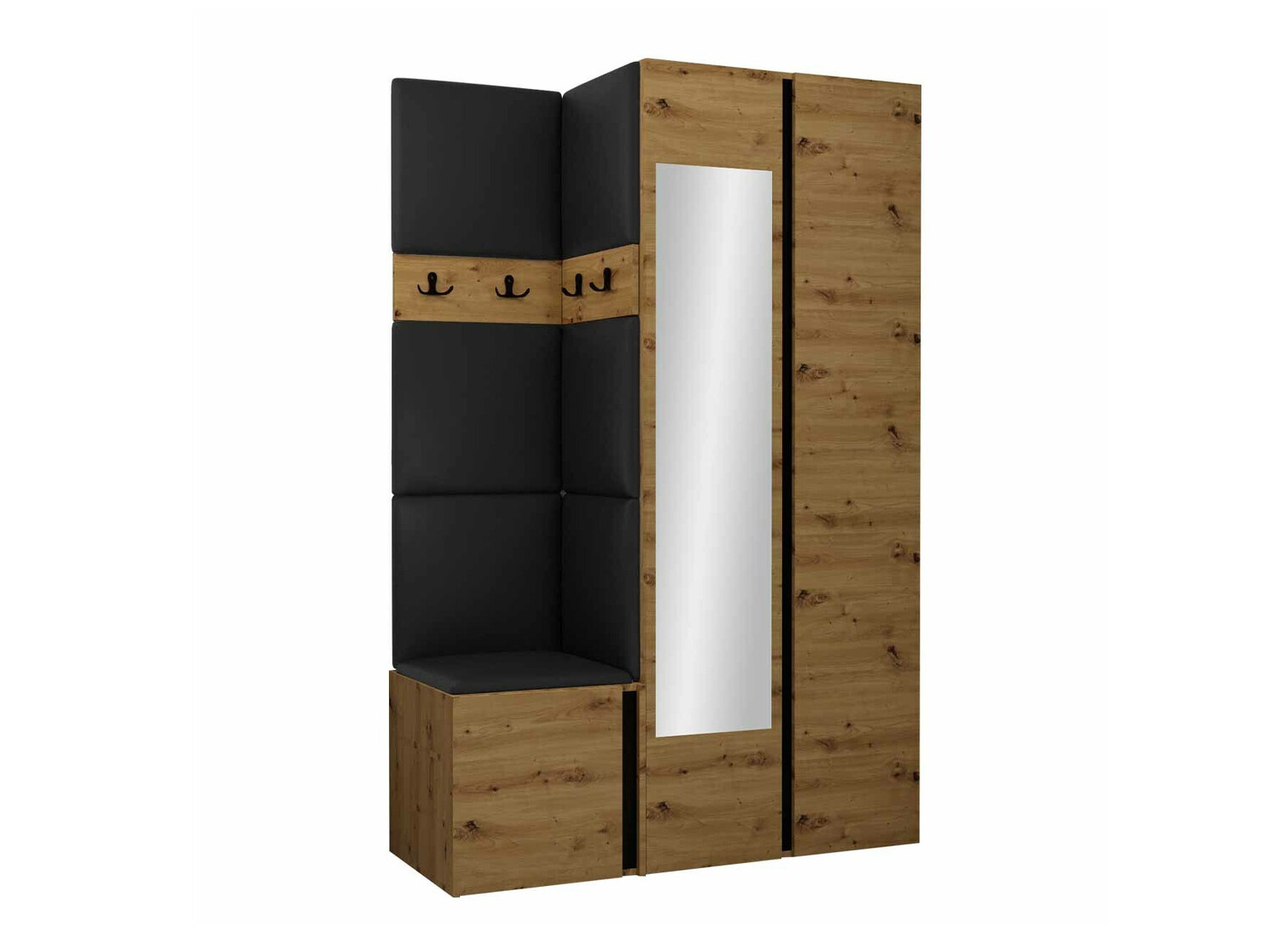 Gangmeubelset Pinis XXVI (Artisan eiken + Zwart)