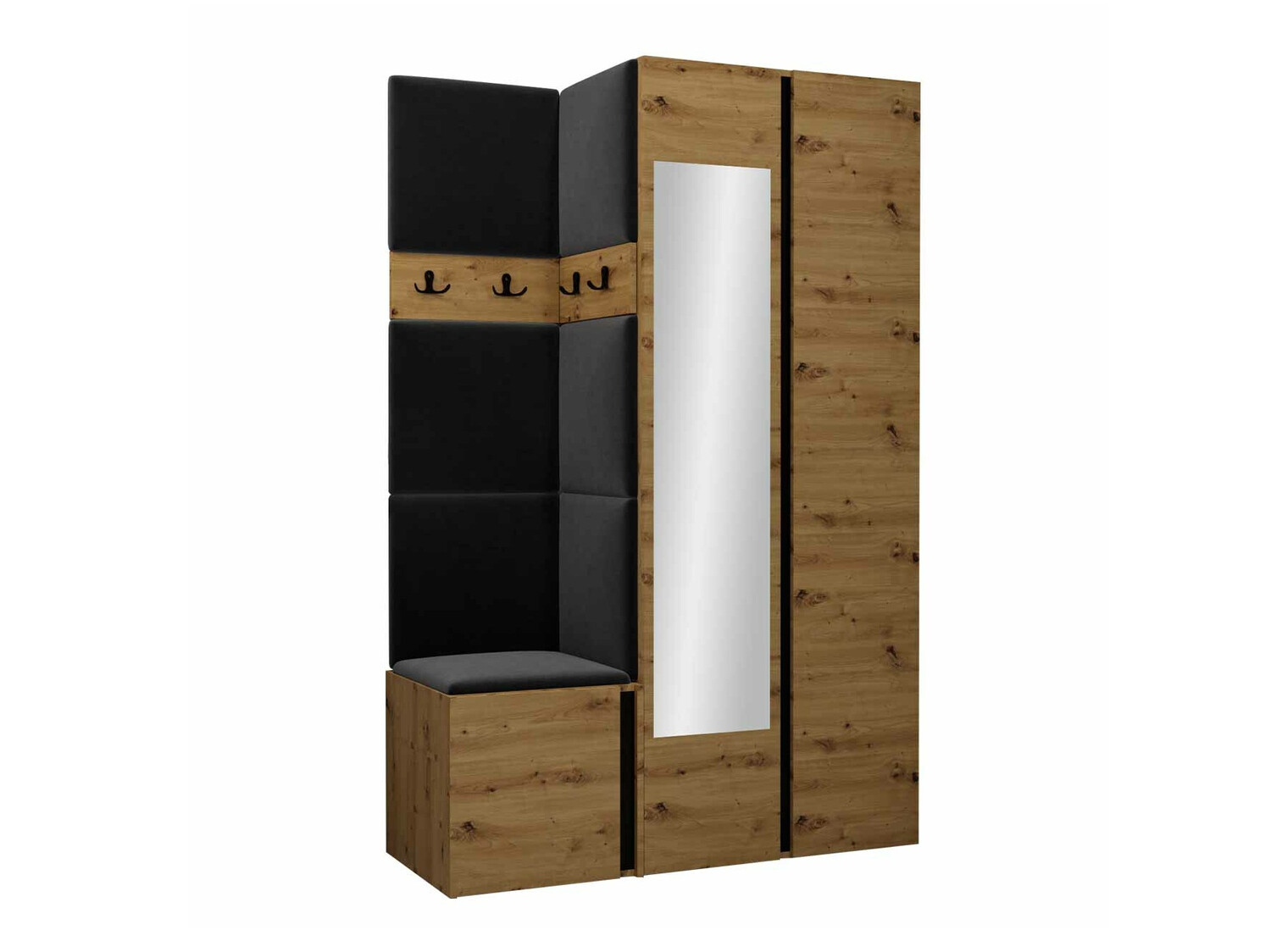 Gangmeubelset Pinis XXVI (Artisan eiken + Zwart)