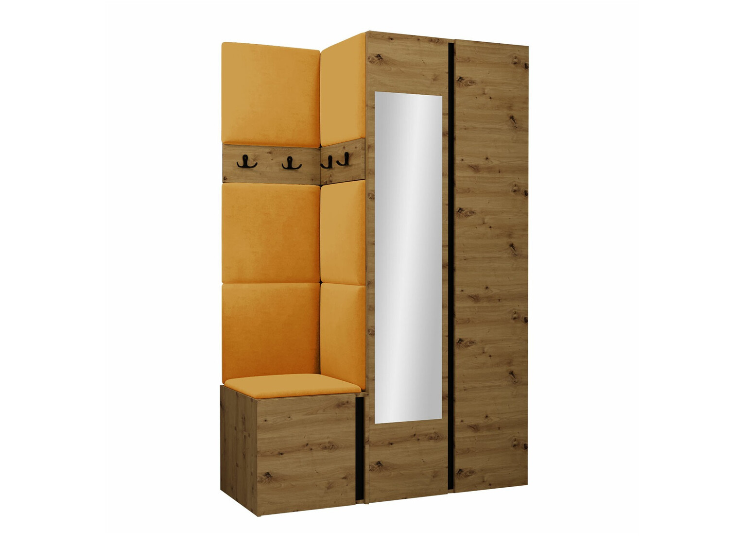 Gangmeubelset Pinis XXVI (Artisan eiken + Zwart)