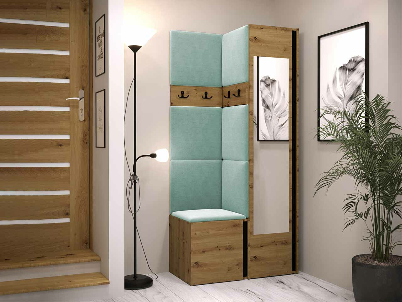 Gangmeubelset Hartford 354 (Artisan eiken + Zwart)