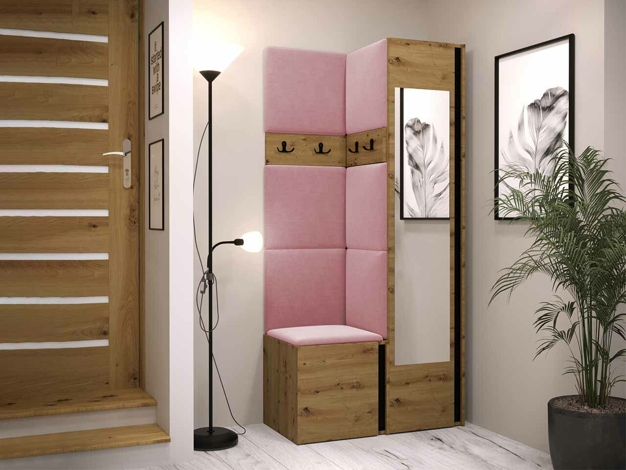 Gangmeubelset Hartford 354 (Artisan eiken + Zwart)