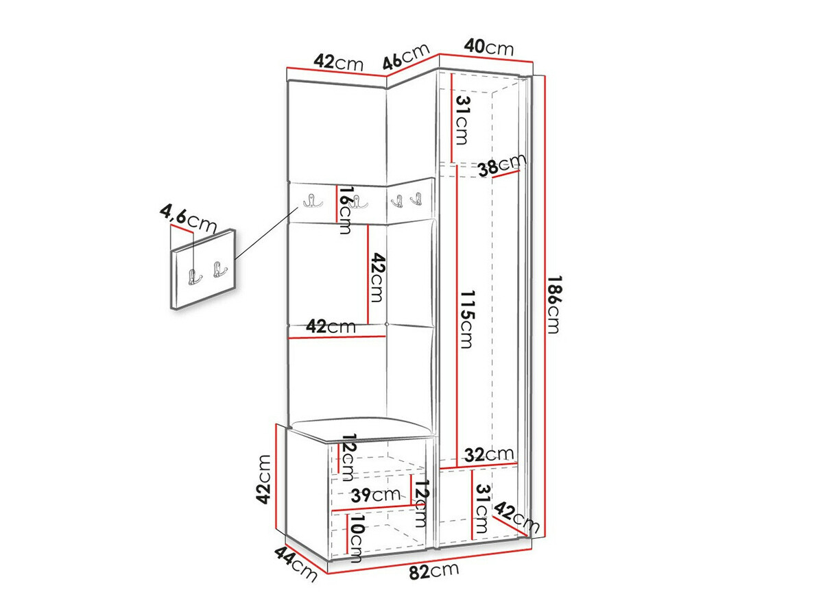 Gangmeubelset Hartford 354 (Wit)