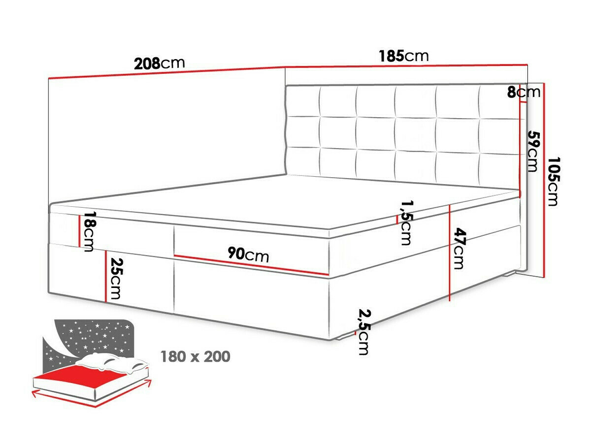 Boxspring Memphis 115 (Itaka 11)