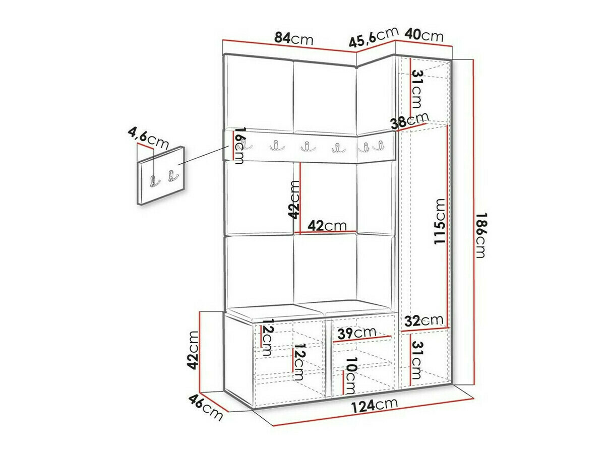 Gangmeubelset Hartford 277 (Grafiet)