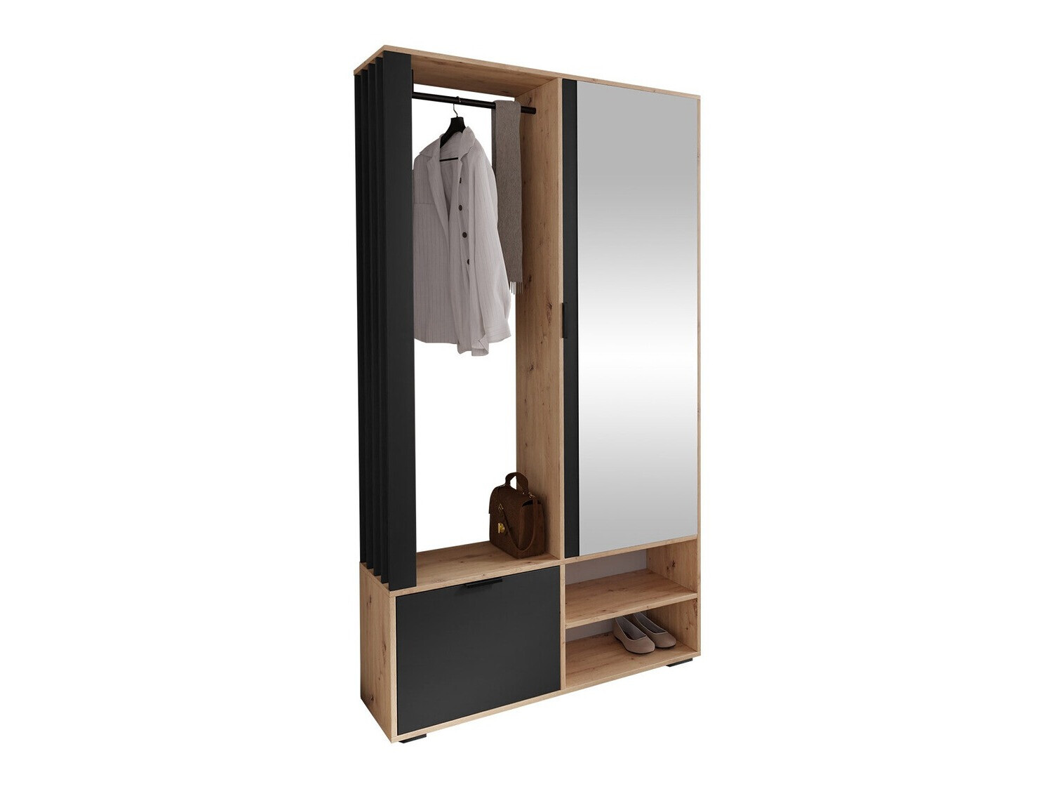 Gangmeubelset Vinea (Artisan eiken + Zwart)