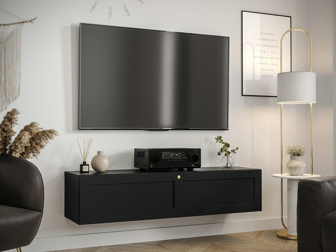 TV-meubel Ferfere 109 (Zwart)