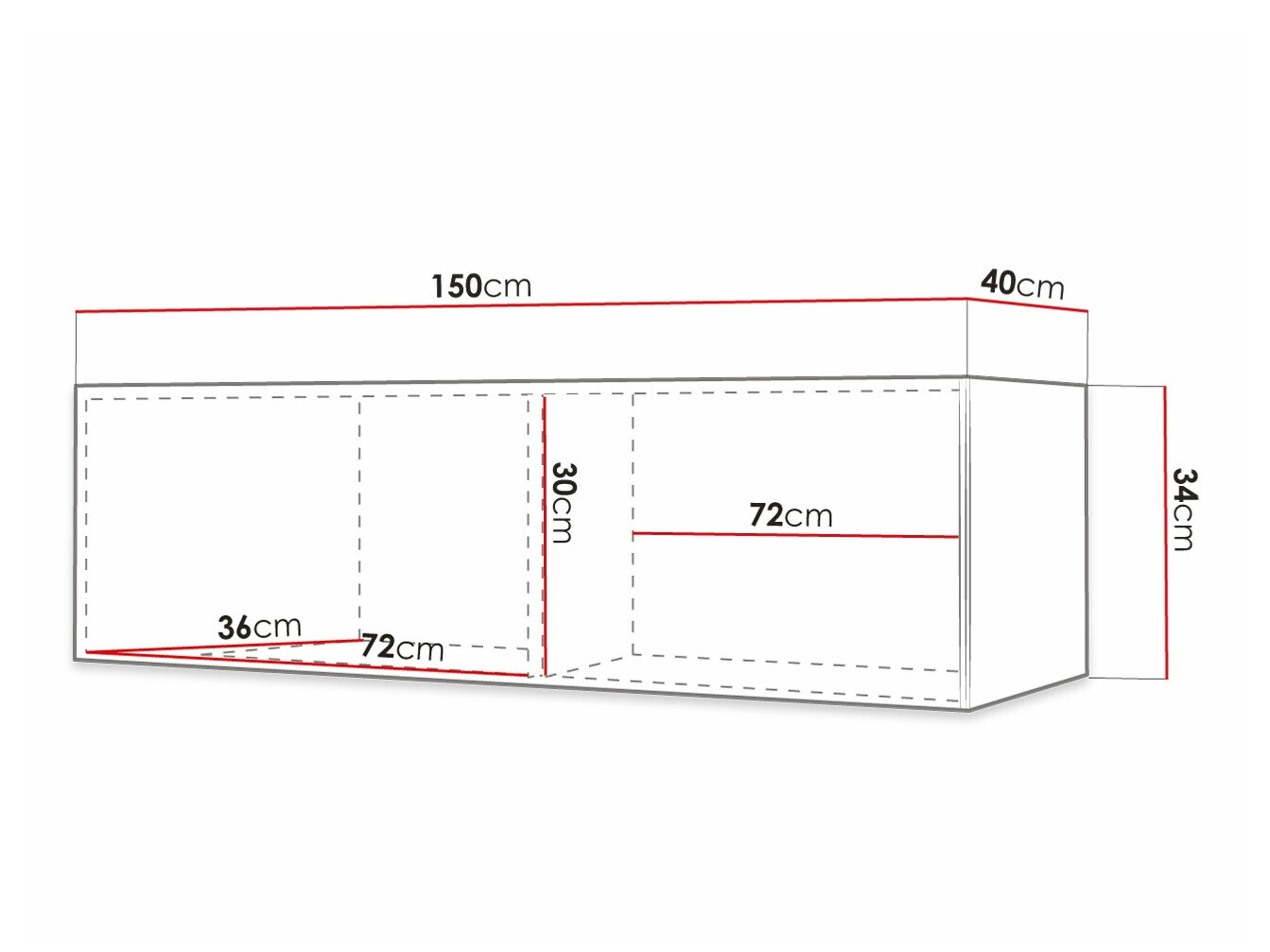 TV-meubel Ferfere 109 (Zwart)