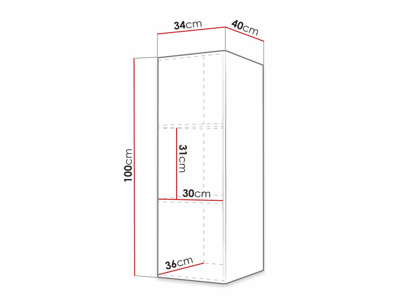 Wandkast Anulio (Zwart)