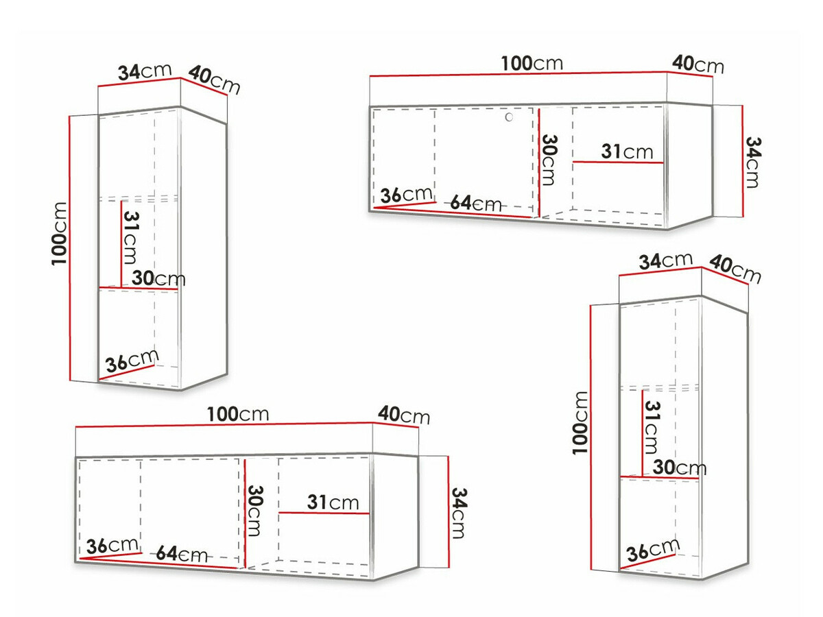 Woonkamerset Elblaru 107 (Wit)