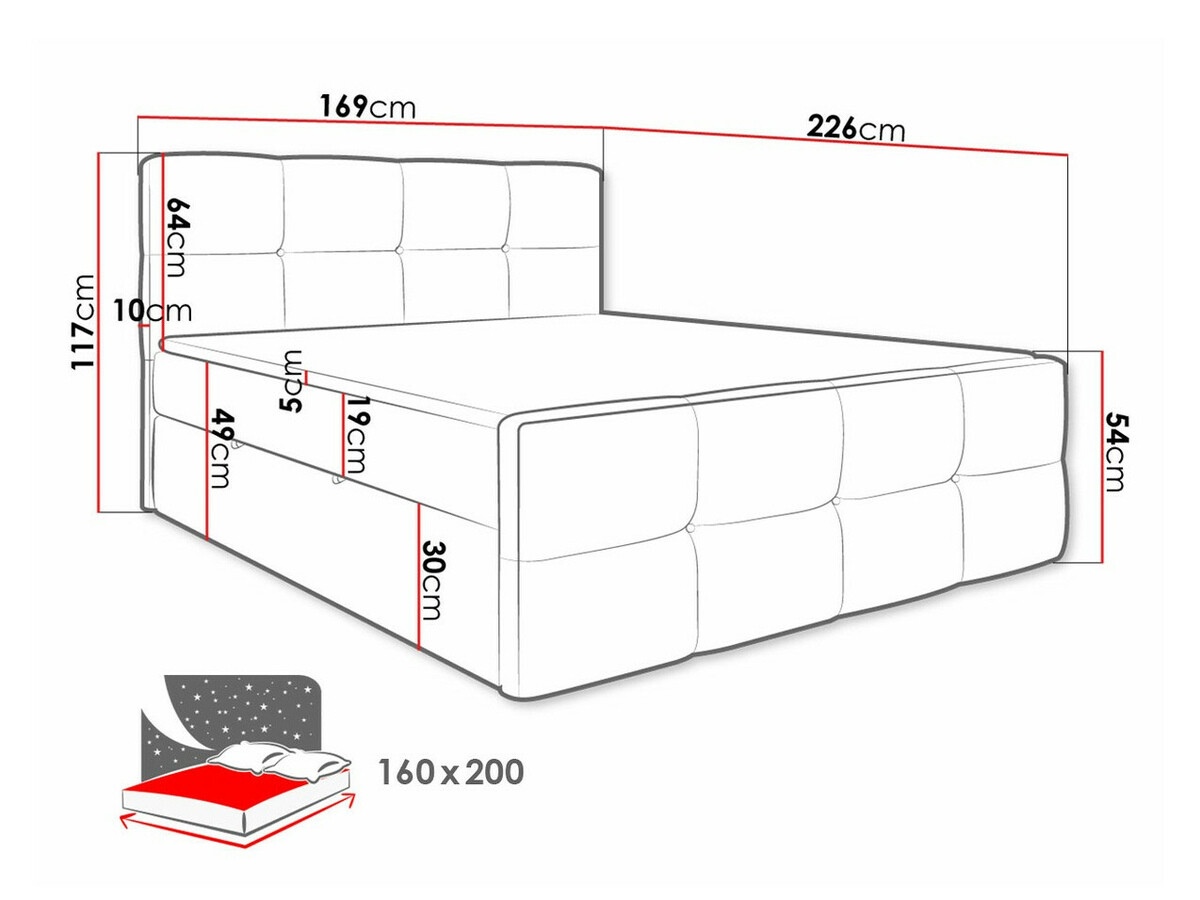 Boxspring ComfiDream Tirara (Fresh 13)