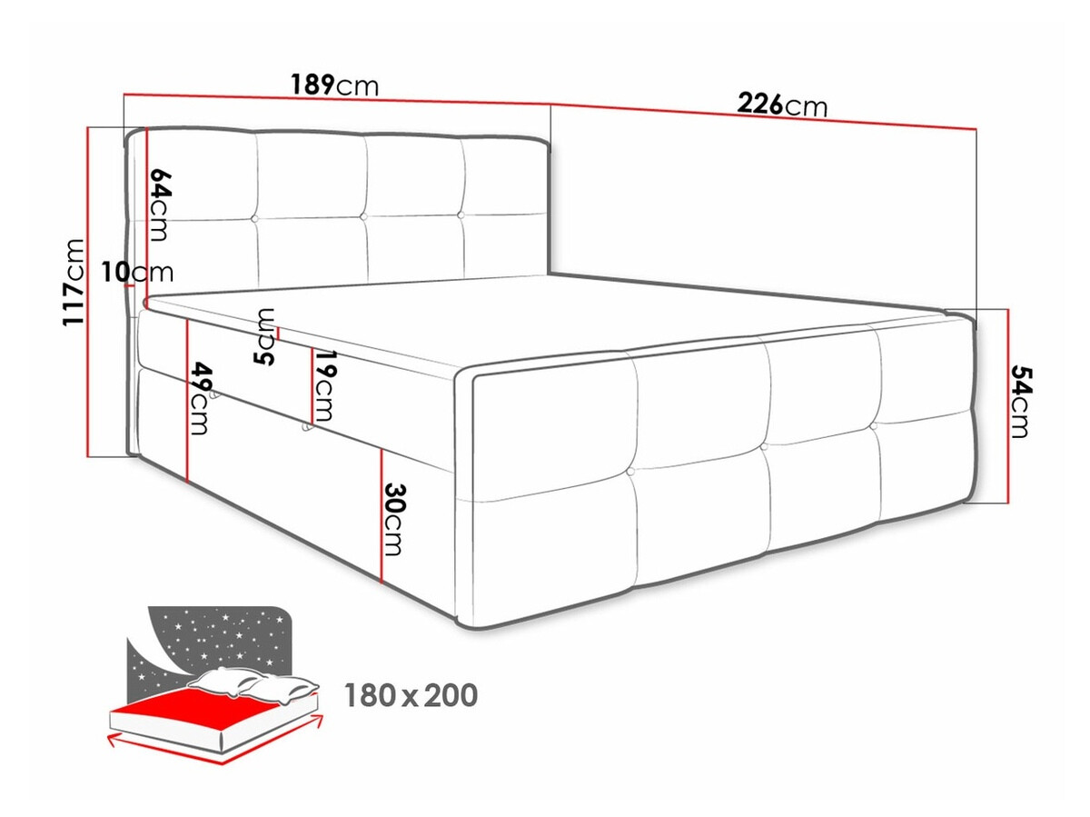 Boxspring ComfiDream Tirara (Fresh 13)