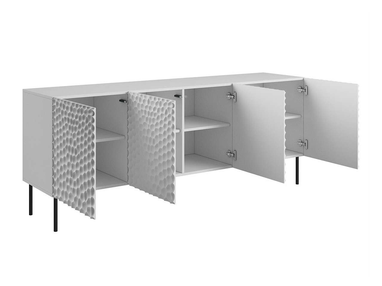 Dressoir Charlotte 170 (Wit + Zwart)