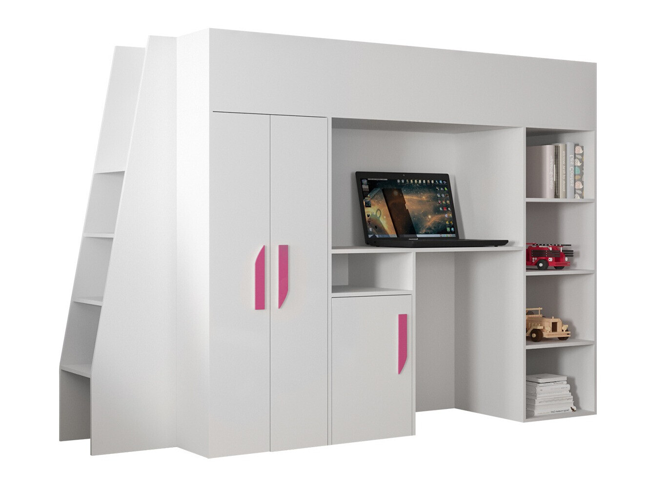 Hoogslapers Hartford 355 (Wit + Glanzend wit + Roze)