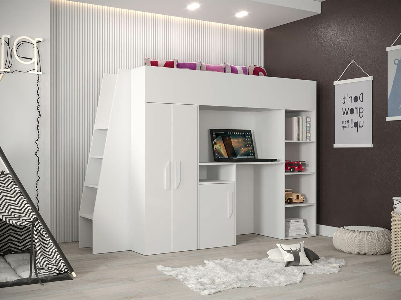 Hoogslapers Hartford 355 (Wit + Glanzend wit)