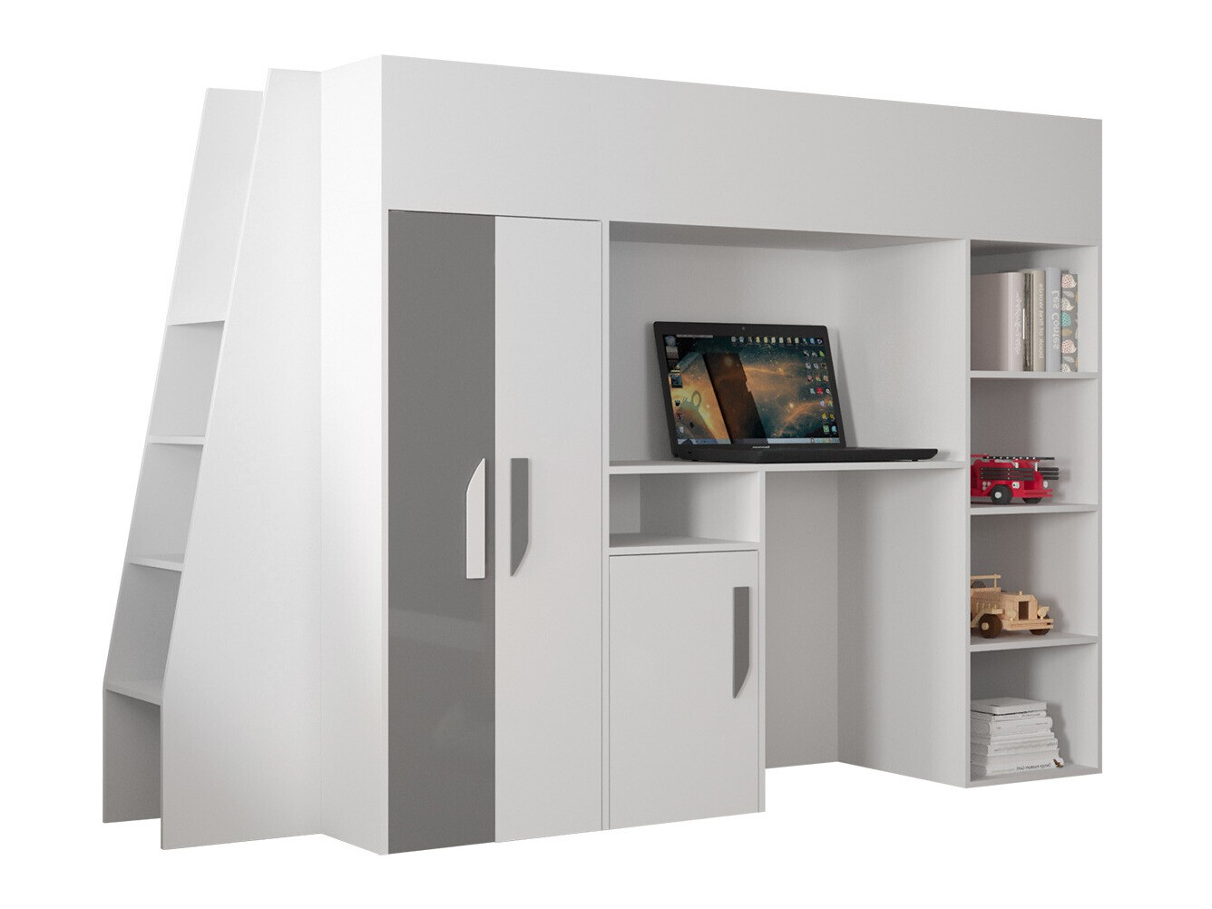 Hoogslapers Hartford 355 (Wit + Grijs met glans + Glanzend wit)