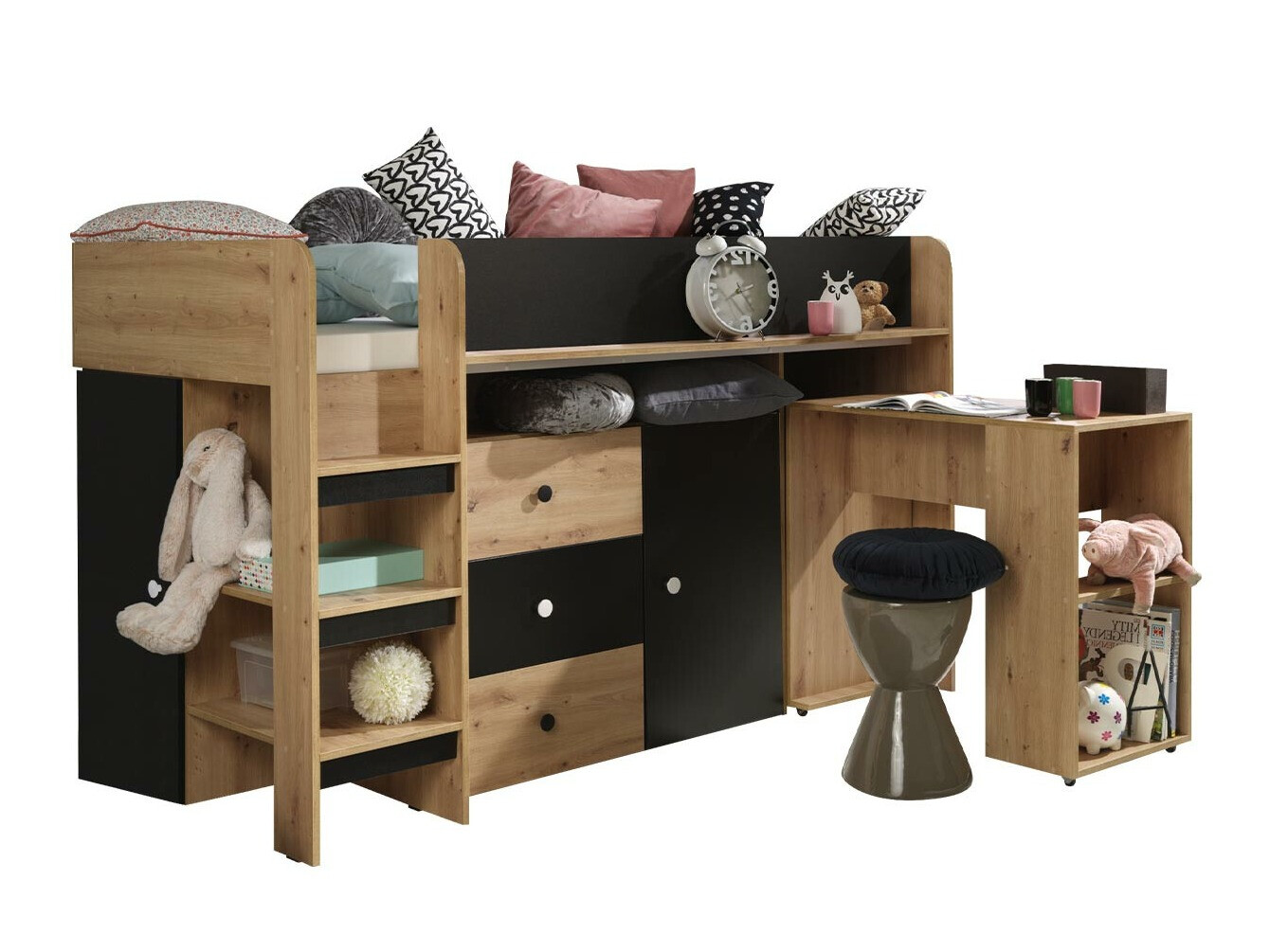 Hoogslapers Hartford 359 (Artisan eiken + Zwart)