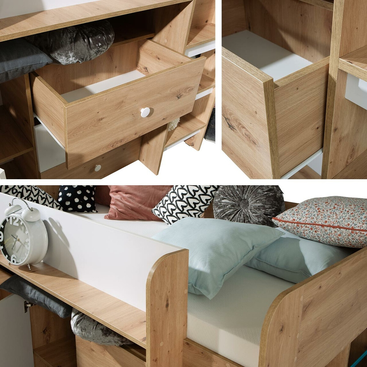 Hoogslapers Hartford 359 (Artisan eiken + Zwart)