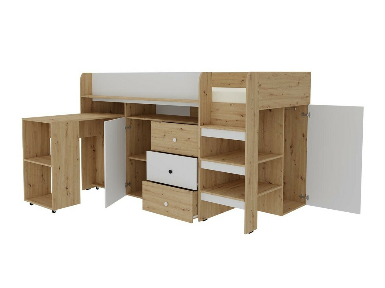 Hoogslapers Hartford 359 (Artisan eiken + Zwart)