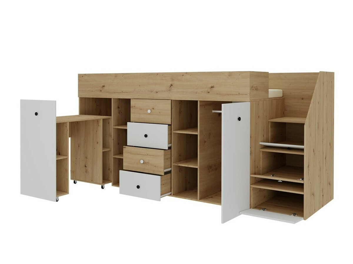 Hoogslapers Hartford 361 (Artisan eiken + Wit)