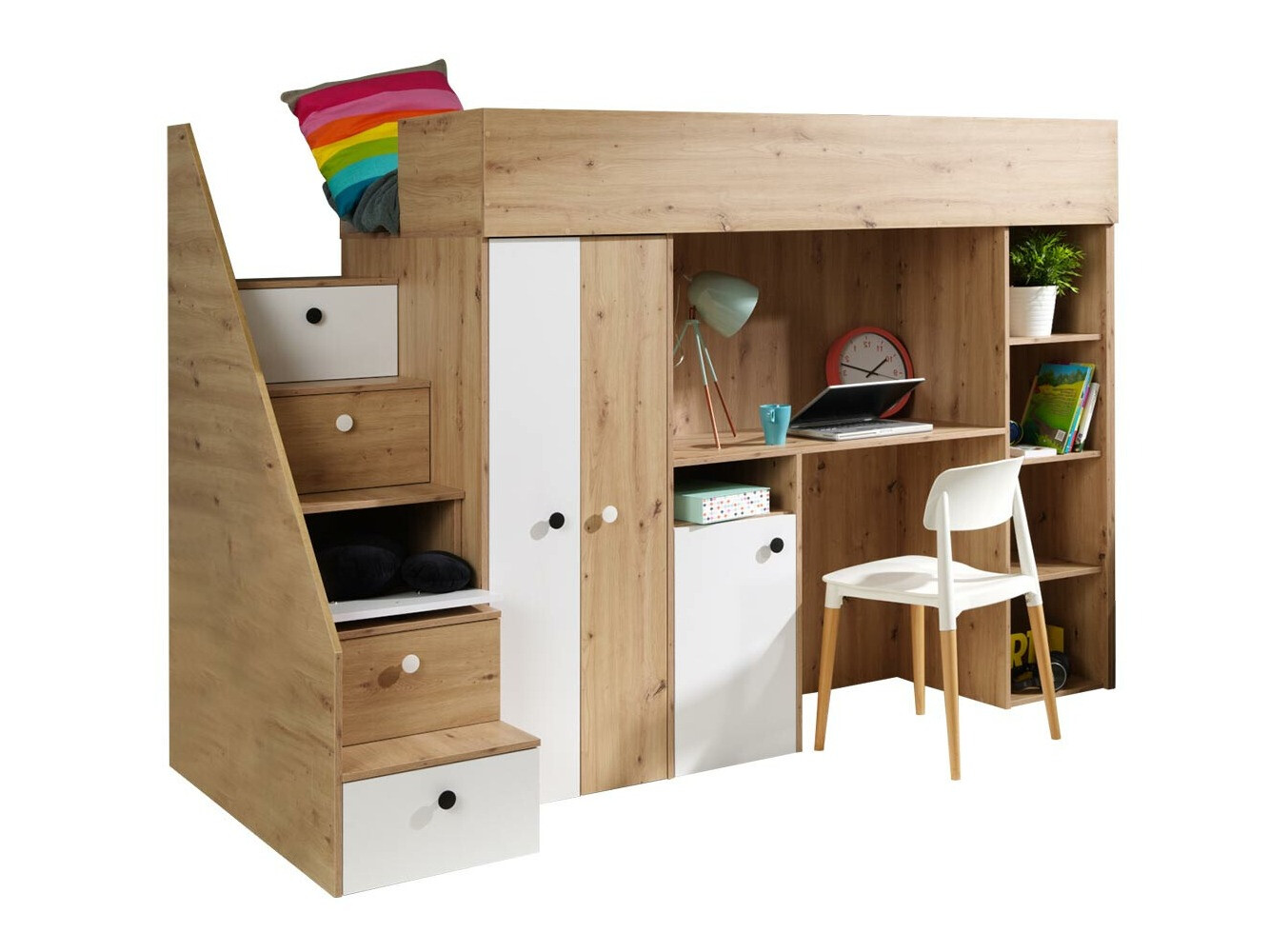 Hoogslapers Hartford 362 (Artisan eiken + Wit)