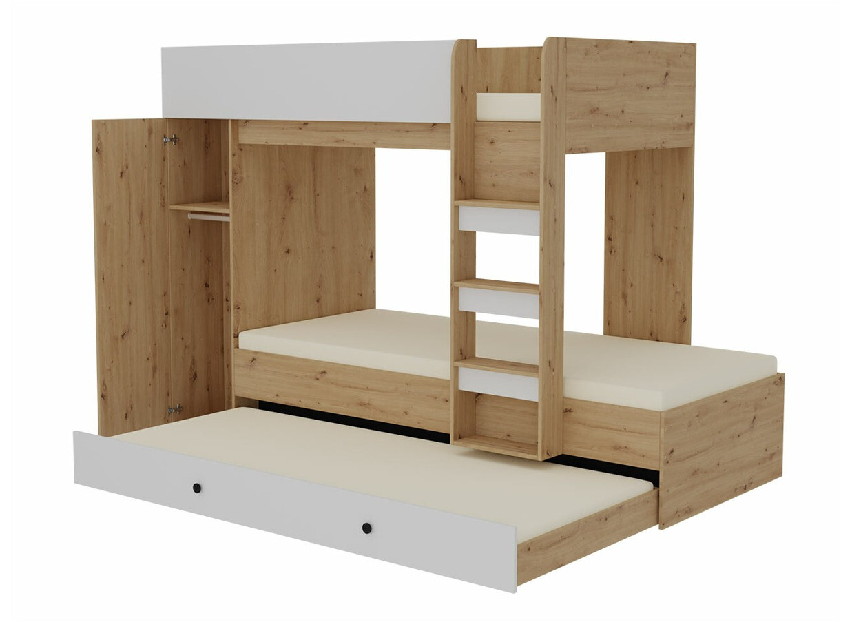 Stapelbed Hartford 360 (Artisan eiken + Zwart)