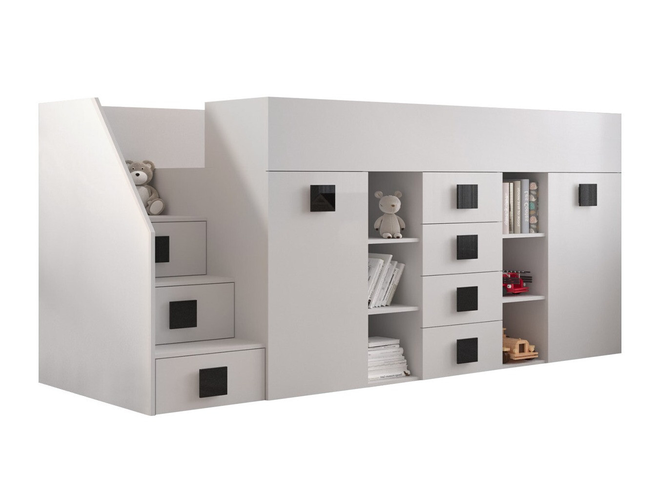 Hoogslapers Hartford 366 (Wit + Glanzend wit + Zwart)
