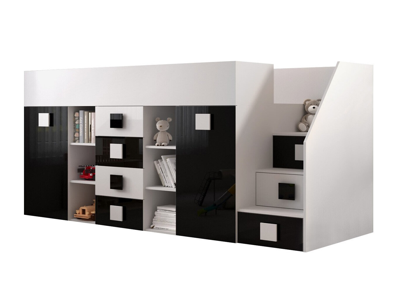 Hoogslapers Hartford 366 (Wit + Glanzend zwart + Glanzend wit)