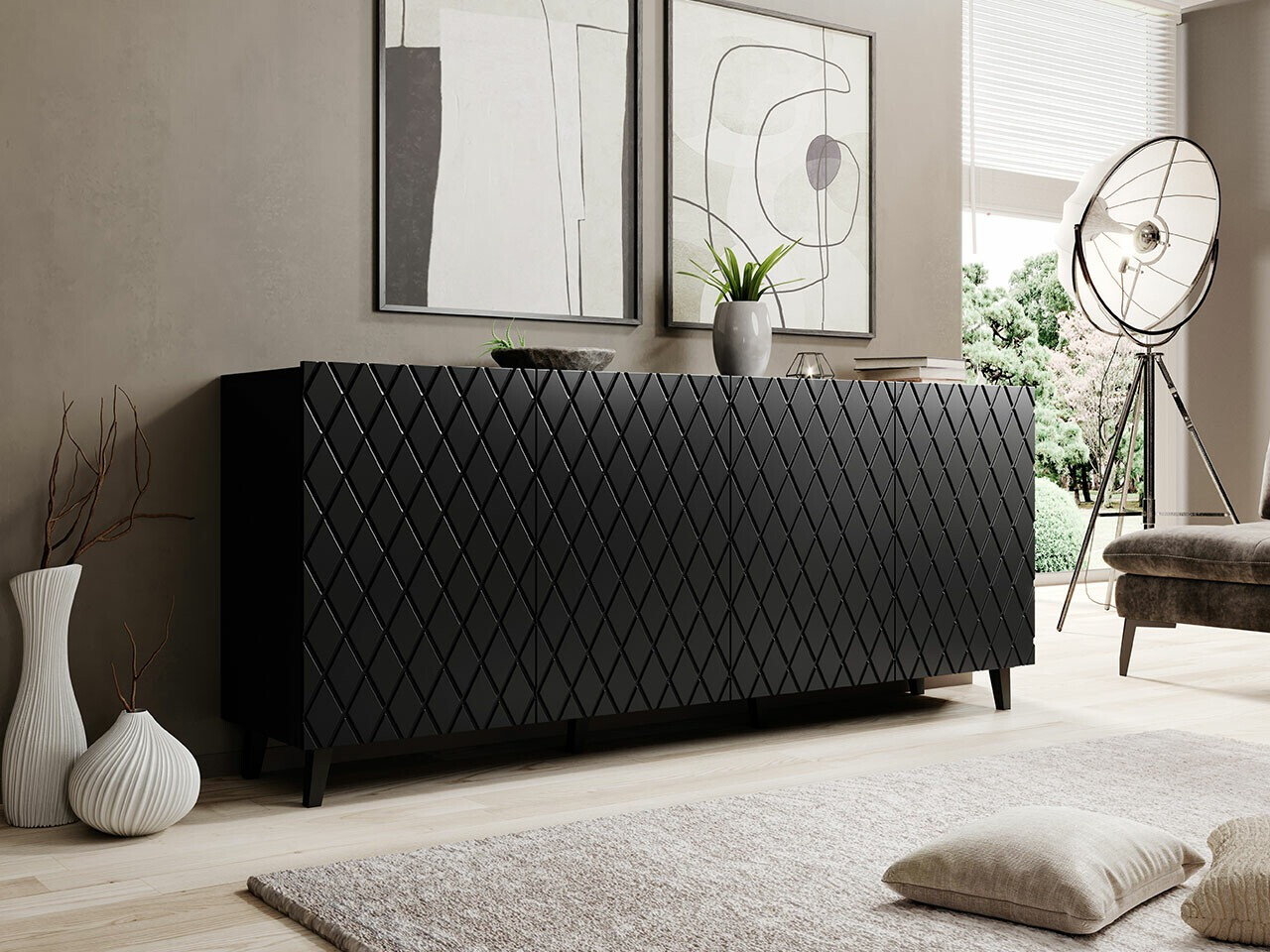 Dressoir Charlotte 173 (Zwart)