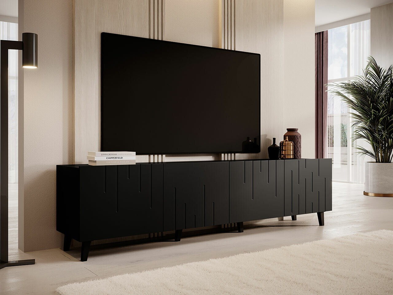 TV-meubel Charlotte 176 (Zwart)