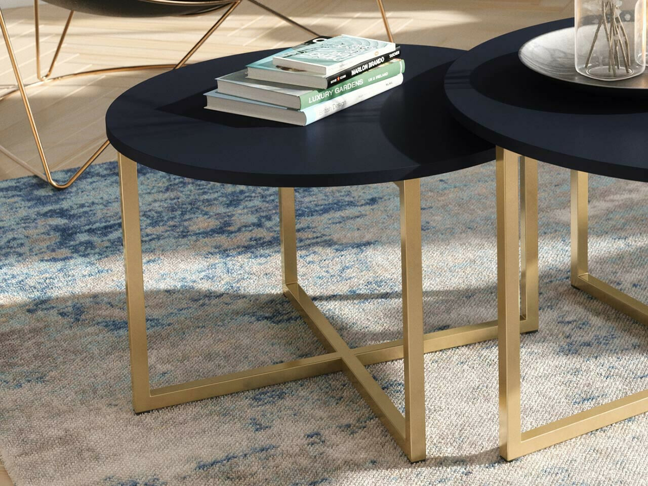 Salontafel Providence R102 (Blauw + Gouden)