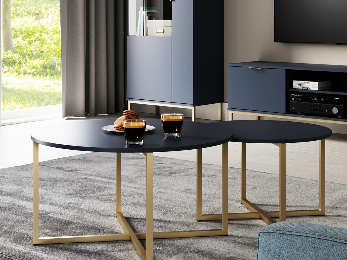Salontafel set Providence R109 (Blauw + Gouden)