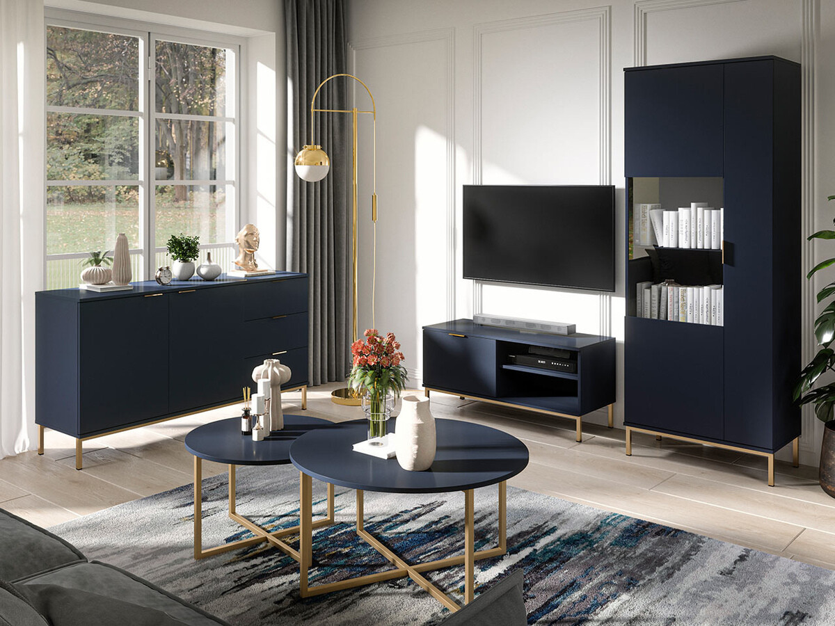 Woonkamerset Providence R112 (Blauw + Gouden)