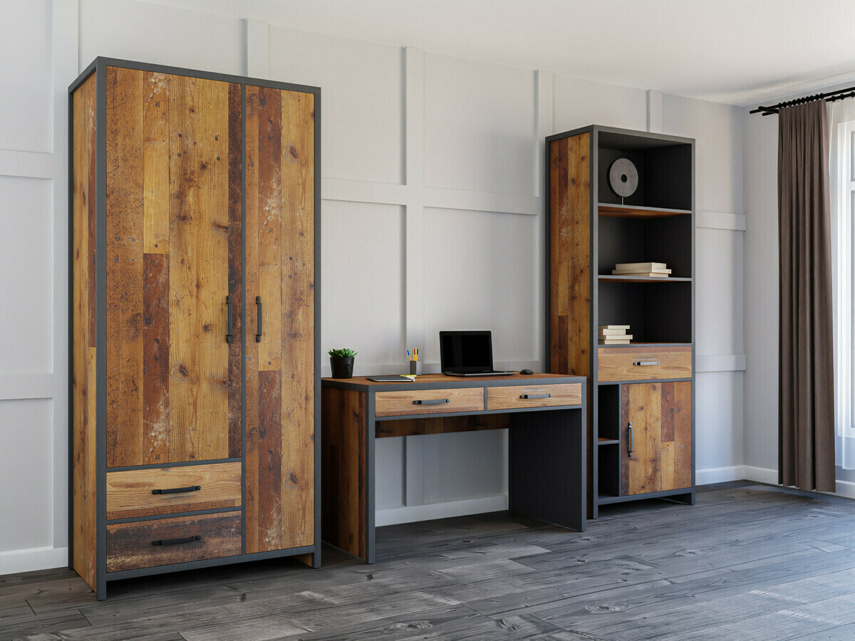 Kledingkast Belsera 110 (Bruin + Matera grijs)