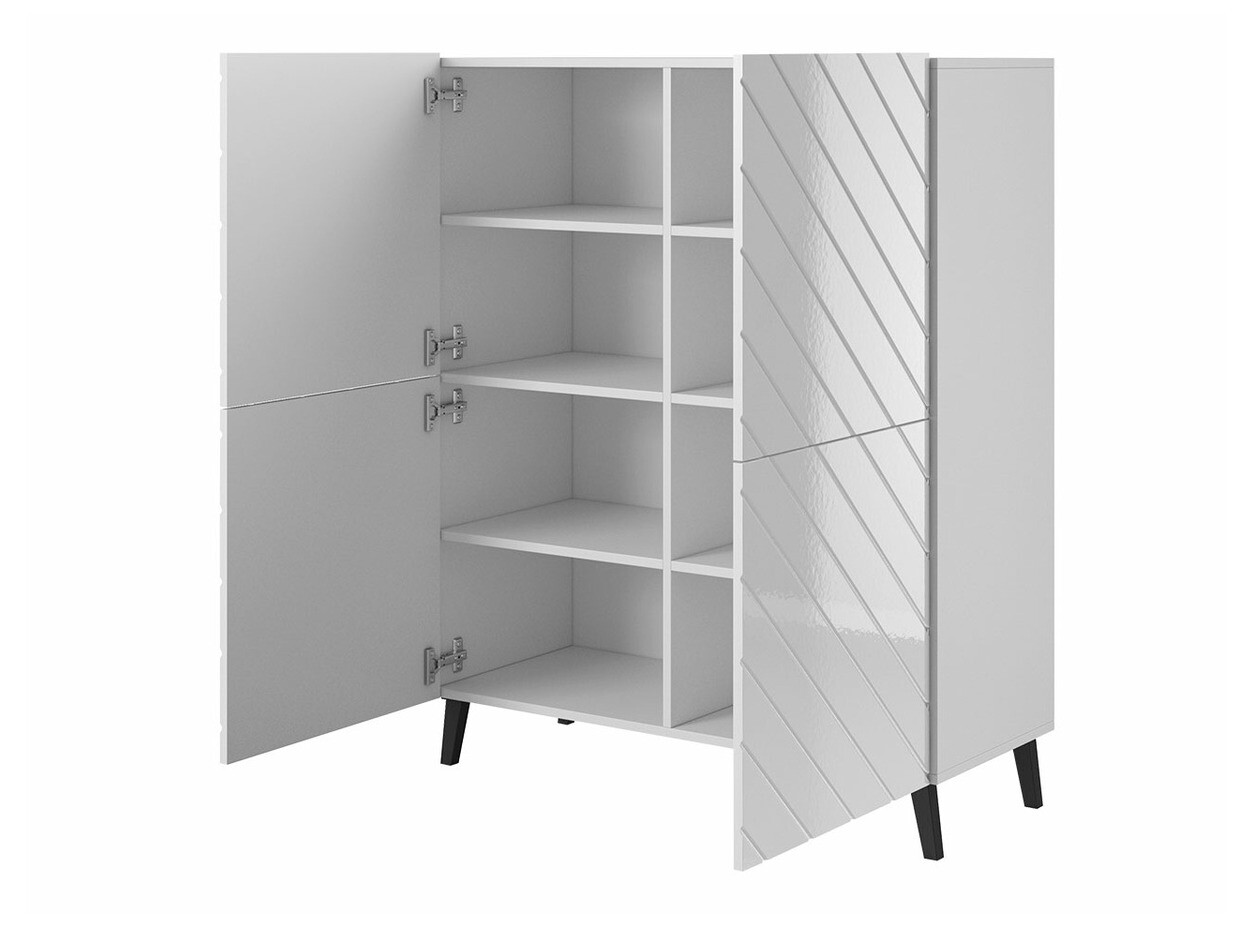 Dressoir Charlotte 179 (Wit + Glanzend wit)