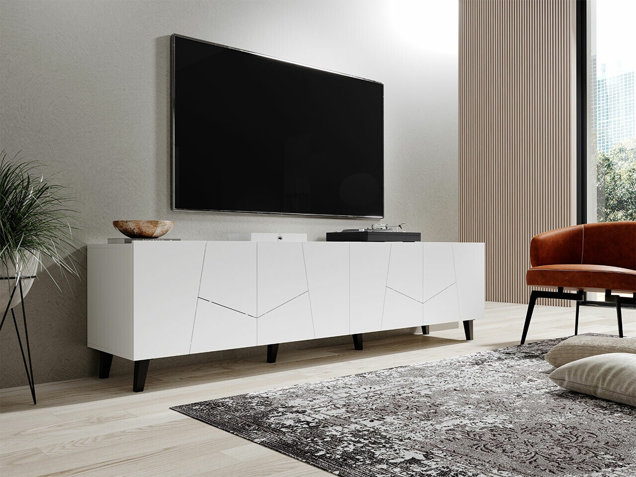 TV-meubel Charlotte 181 (Wit + Zwart)