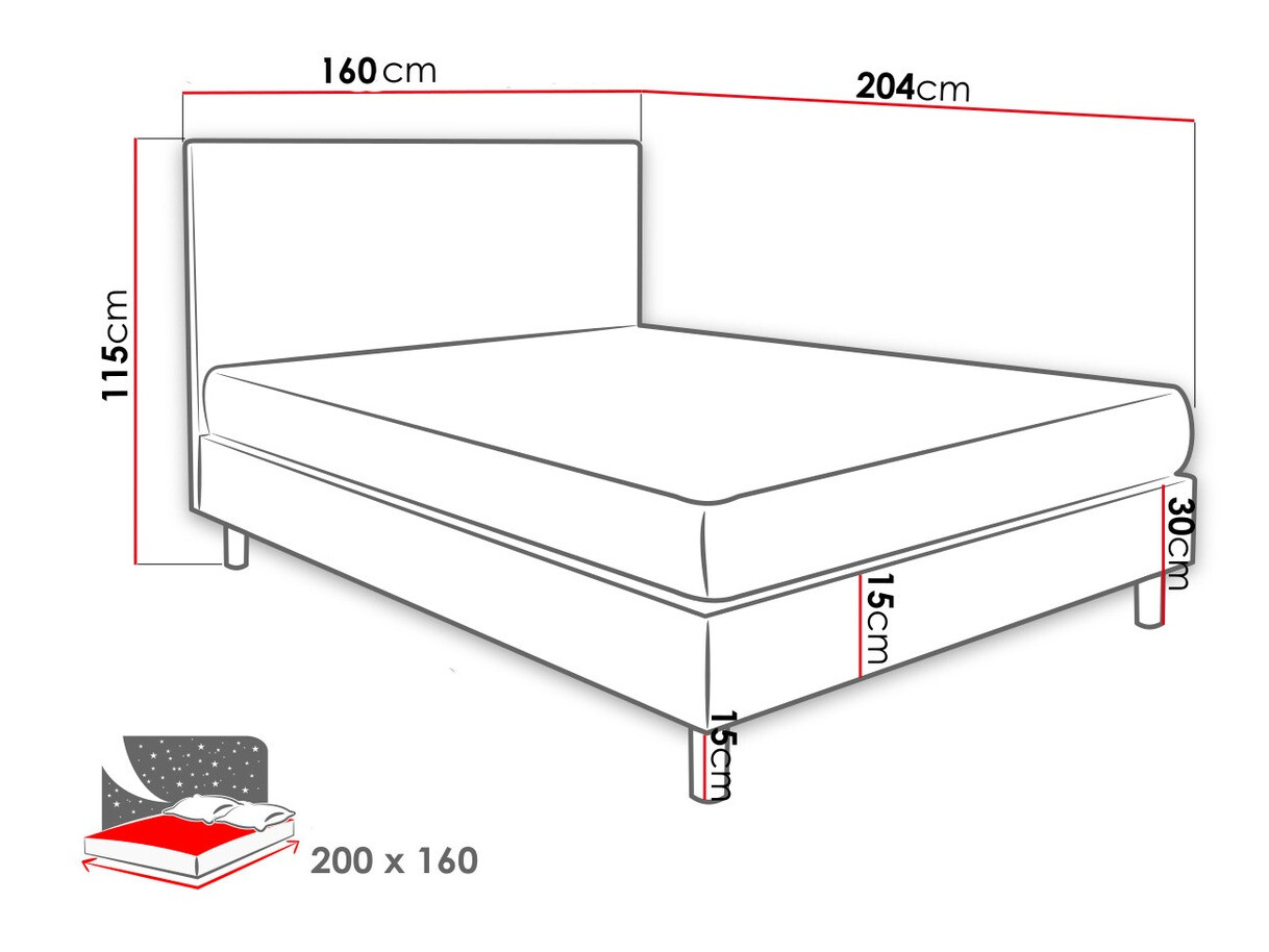Boxspring Logan 100 (Solo 255)