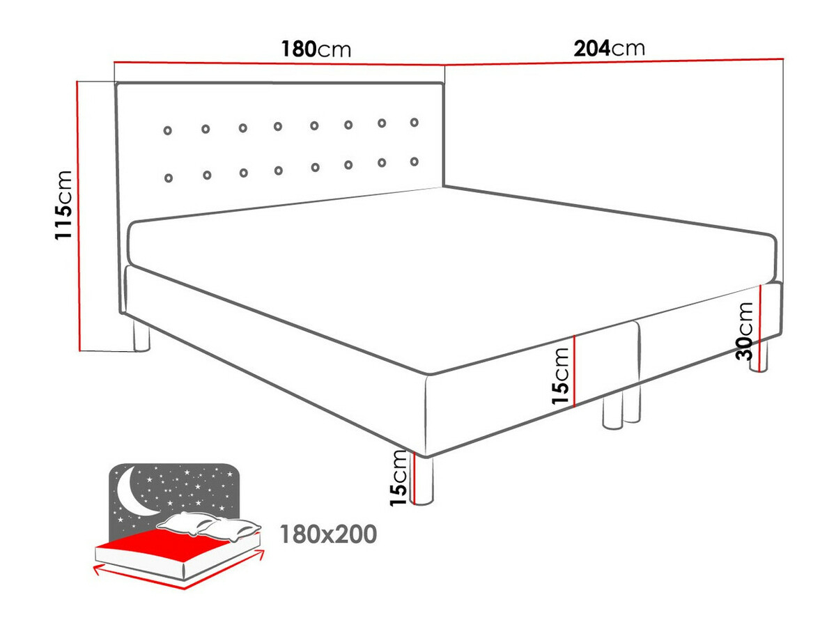 Boxspring Logan 100 (Solo 267)